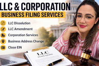 do llc dissolution, change llc address, llc amendment close ein and corporation