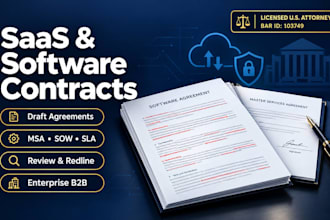 draft enterprise saas contracts for b2b software
