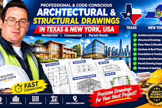 create architectural and structural drawings in texas, new york, new york USA
