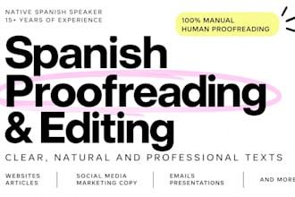 proofread and edit your spanish content manually