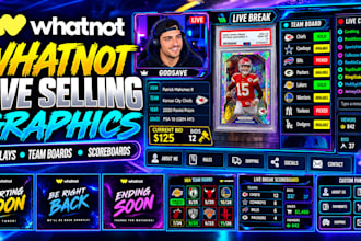 design costom live selling overlay team baords screbaoeds