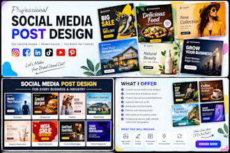 design professional social media posts for instagram and facebook