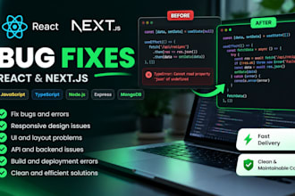 fix react and nextjs bugs and errors
