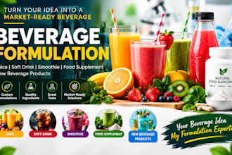 formulate juice, soft drink, smoothie, food supplement or new beverages