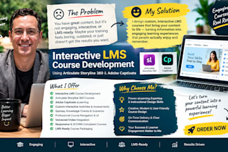 design interactive lms courses using articulate storyline 360, adobe captivate