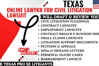 do online civil texas litigation lawyer for property business contract lawsuits