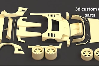 design 3d car body kit bumper fender spoiler wheel rim custom car parts cad stl