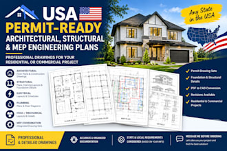 do usa permit ready plan structural and mep engineering plan in any state