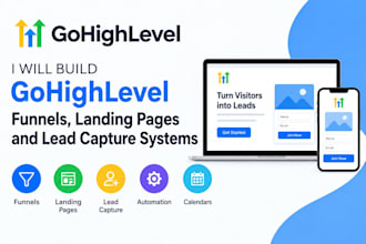 build gohighlevel funnels, landing pages and lead capture systems