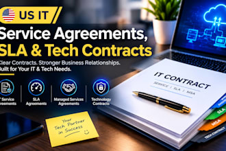 prepare US IT service agreements, sla and tech contracts