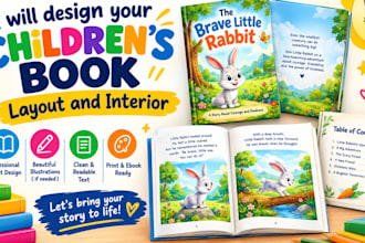 design your childrenss book layout and interior