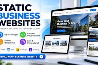 build a modern responsive static business website