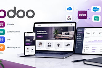 design odoo website, odoo customization, odoo erp and api integration