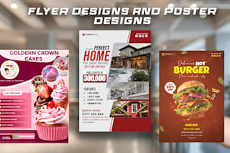 create attractive flyer designs,post,menu and brochure