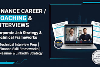 technical finance career coaching, interview prep, resume and skill frameworks