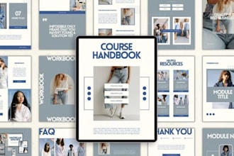 create canva course workbooks, course guides, educational PDF templates