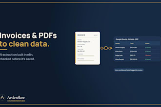 build n8n ai automation for invoice and PDF data extraction