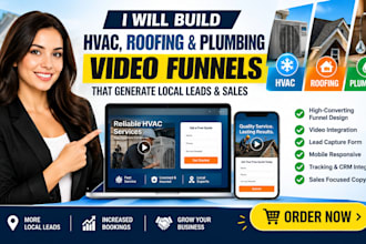 build hvac roofing plumbing video funnels that generate local leads and sales