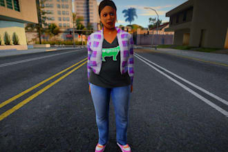 create gta ped animals props and add clothing and facial rigging on the ped