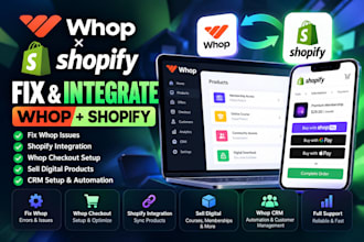 fix whop shopify whop checkout whop digital whop integration shopify whop CRM wh