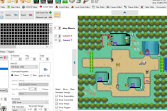 create, import, replace, edit character sprite, tileset, map in pokemon rom hack