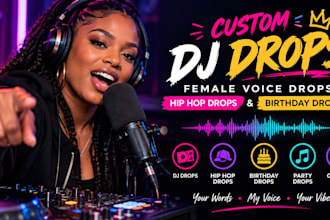 record female dj drops hip hop drops and birthday drops