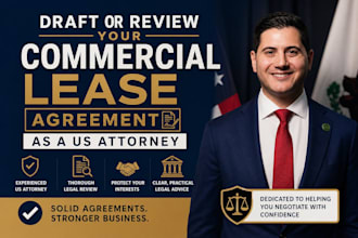draft or review your commercial lease agreement as an attorney