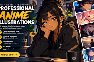 draw an anime illustration sfw or nsfw cell shaded render