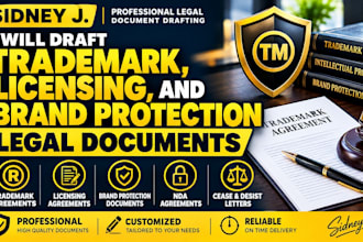 draft trademark, licensing, and brand protection legal documents