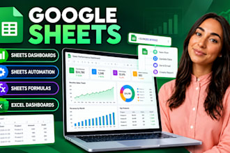 build custom google sheets with formulas, dashboards, automation, reports