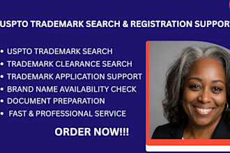 conduct uspto trademark search and trademark registration support