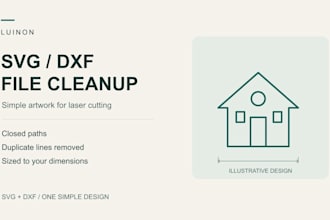 clean up and vectorize svg dxf files for laser cutting