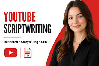 write engaging youtube scripts on saas true crime history with research and SEO