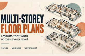 design 2d floor plans and layouts for multi storey buildings