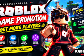 roblox advertising, roblox promotion, roblox game marketing to 100k gamers