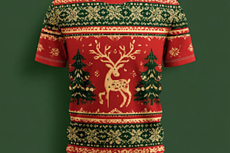 design festive christmas and new year t shirt typography design