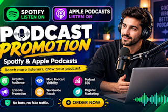 do organic podcast promotion on spotify and apple podcasts