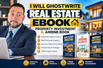 ghostwrite real estate ebook, property investment, and airbnb book