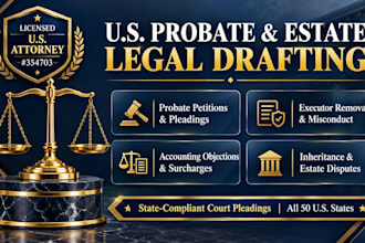 draft probate accounting objections, responses, and surcharge motions
