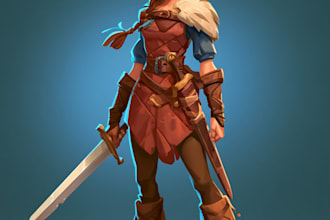 draw 2d game character illustration