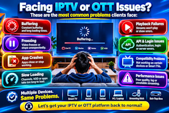 troubleshoot and fix iptv ott buffering, playback, streaming and app issues