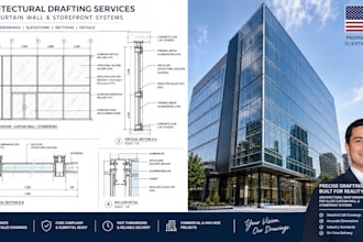 draft commercial glazing and curtain wall shop drawings