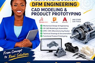 do mechanical design, dfm engineering, cad modeling and product prototyping