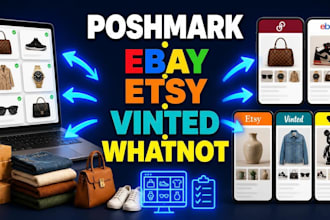cross list and optimize resale products on poshmark ebay etsy vinted and whatnot