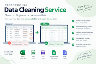 clean and organize your data