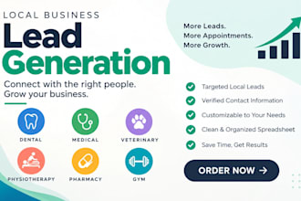 dental medical veterinary clinic physiotherapy pharmacy gym lead generation
