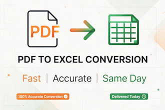 convert PDF to excel and image to excel with accuracy