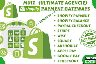 setup, configure, shopify payment, shopify balance, stripe paypal checkout, wise