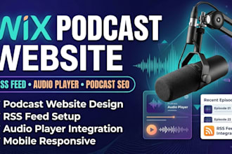 build wix podcast website with RSS and audio player