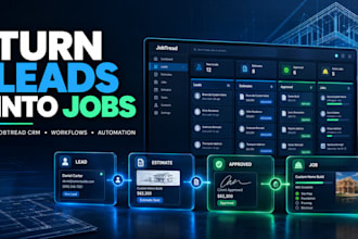 setup jobtread CRM construction workflows and automation
